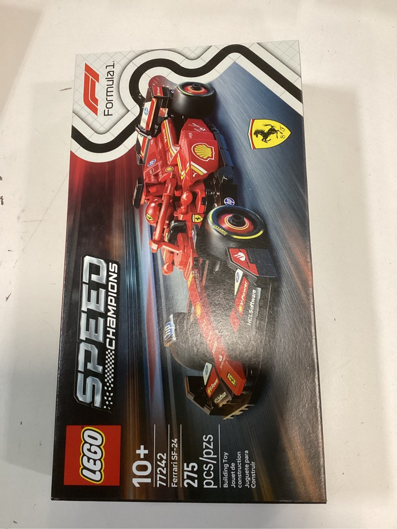 Condition photo showing New/Like New for LEGO Speed Champions Ferrari SF-24 F1 Race Car Toys - Building Sets for Kids, Boys & Girls, Ages 10+ - Ferrari F1 Model Car Kits for Display or Play - Gift Ideas for Birthdays and Fans - 77242
