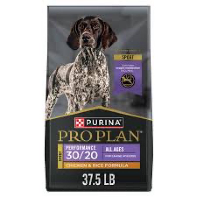 2026 Purina Pro Plan Sport Performance 30/20 Chicken and Rice Formula High Protein Dog Food - 37.5 lb. Ba