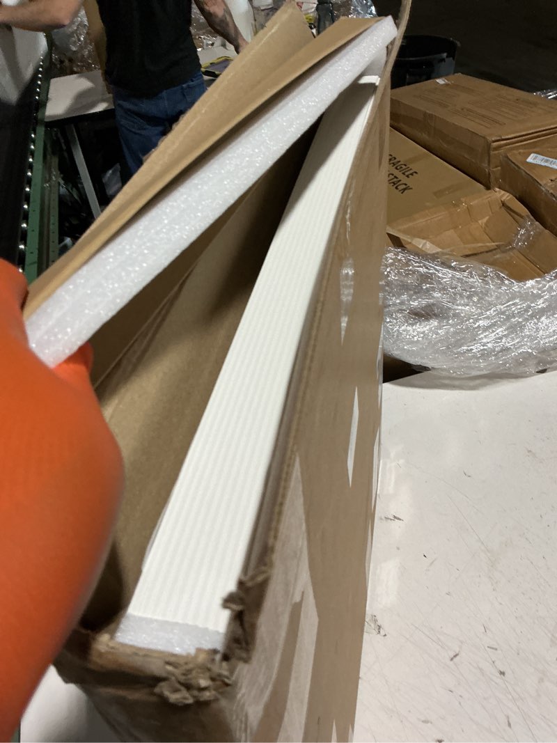 Condition photo showing Good Condition for smooth white drop ceiling tile 2ft x 2ft, ceiling panel 24 x 24in – waterproof, washable and fire-rated to prevent breakage- cover 48 sq. ft-package of 12 tiles white 2x2