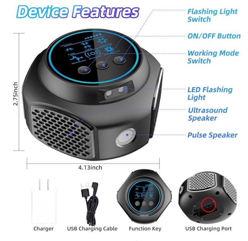 Ultrasonic mouse plug in 1 pack