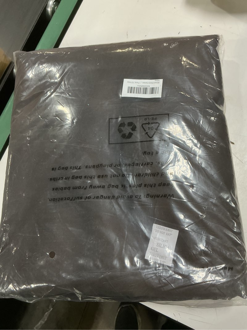 Condition photo showing New/Like New for BGment Brown Sliding Door Curtain 120 Inch Long - Wide Room Darkening Room Divider Curtain for Bedroom Privacy Themral Insulated Grommet Room Separator Drape, 1 Panel, 100 X 120 100"W x 120"L (Pack of 1) Brown