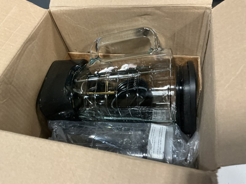 Condition photo showing As Is for oster extreme mix blender, 64oz glass jar, 3 iblend preset functions, 1600-watts, 10-point blade stack with titanium coating & 24oz blend-n-go cup 1600 watts glass jar w/ cup