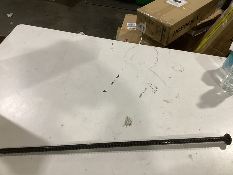 Condition photo showing As Is for 16 inch rebar stakes 10 pack heavy duty ground anchors 1/2 inch diameter galvanized steel asphalt anchoring metal spikes for speed bump, parking curb and camping tent