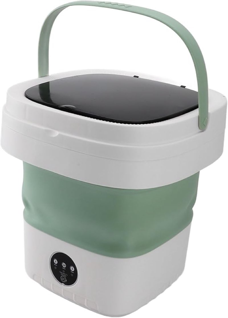 item similar)))portable washing machine, mini foldable washer small laundry spin dryer for underwear socks baby clothes small items (us plug)