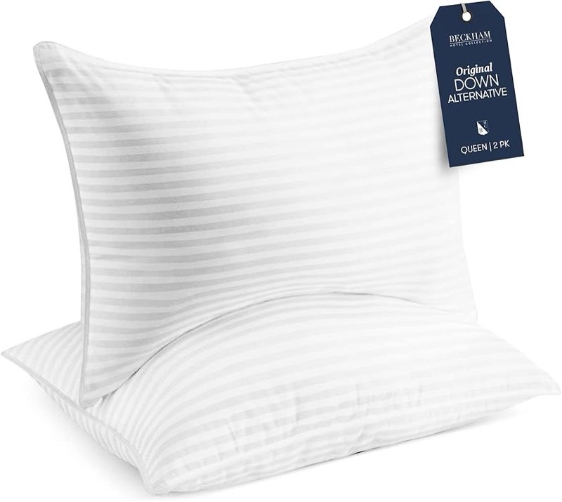 Beckham Hotel Collection Bed Pillows Standard/Queen Size Set of 2 - Original Soft Down Alternative P