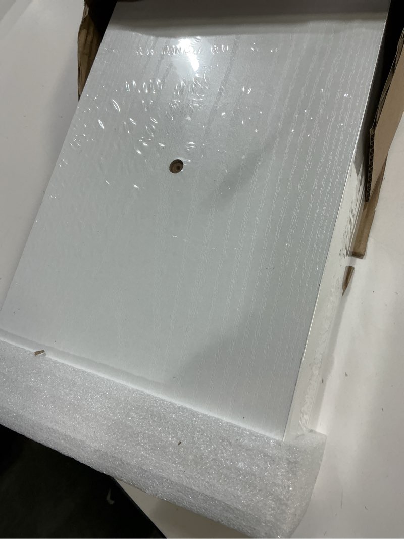 Condition photo showing New/Like New for BAYKA White Floating Shelves for Wall, 22.5 inches Wall Mounted Rustic Wood Shelves for Bathroom, Bedroom, Living Room, Floating Shelves for Books/Storage/Decor (Set of 3) C. White - Modern Minimalist Style 22.5inches