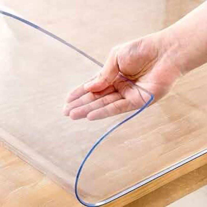 eisdroma 48 x 90 inch clear table cover protector, 2mm thick clear table protector for dining room t