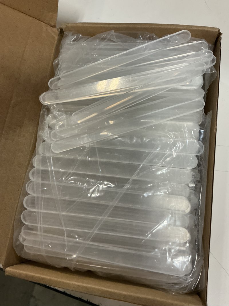 Condition photo showing Good Condition for meanplan 400 pack acrylic cakesicle sticks bulk 4.5 inch mini mirror ice cream sticks reusable small cake pop mold for craft food diy candy gifts wedding christmas party favors
