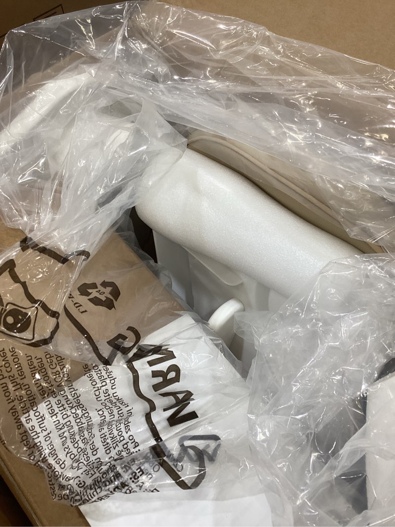 Condition photo showing As Is for 6 in 1 High Chair for Babies & Toddlers, Convertible Wooden Baby Highchair, Table and Chair Set, Baby Feeding Chair, 5-Point Adjustable Harness/4-Position Removable Tray& PU Seat Cushion(Beige)