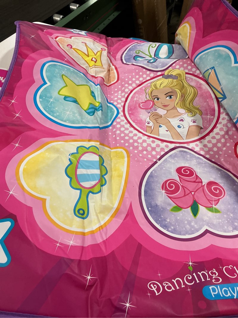 Condition photo showing Good Condition for sunlin dance mat - rhythm step play mat - dance game toy pad with led lights, gift for kids girls 3-12, adjustable volume, built-in music, 3 challenge levels pink