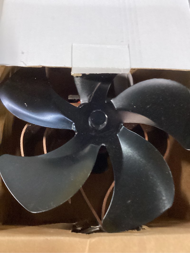 Condition photo showing Good Condition for Flanagan 2 PCS Fireplace Fans, 5 Blades Stove Fan,7in Log Burner Fan Heat Powered Fireplace Fan for Wood Burning Stove/Log Burner/Fireplace(Include Magnetic Thermometer) (2 PCS -5 Blades)
