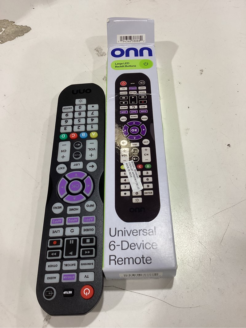 Condition photo showing Good Condition for onn universal 6-device remote, black
