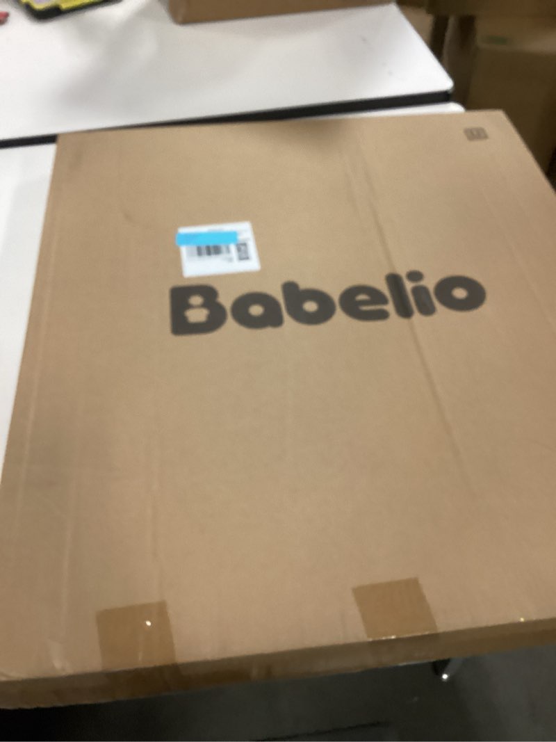 Condition photo showing New/Like New for Babelio 26-43" No Bottom Bar Baby Gate for Babies, Elders and Pets, Mesh Gate with Large Walk Thru Door, One-Handed Open, Auto-Closing, Hardware Mount Safety Gate for Stairs and Doorways, Black Black 26-43 Inch