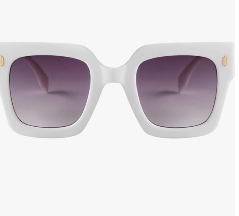 Large white frame sunglass