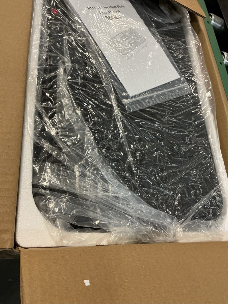 Condition photo showing As Is for Shake Plate Vibration Exercise Machine for Lymphatic Drainage Massager & Weight Loss, 400 lbs Capacity Whole Body Vibrating Plate Workout for Women and Men Black