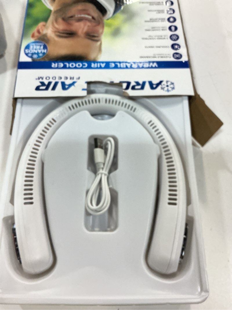 Condition photo showing New/Like New for arctic air freedom neck cooler, evaporative cooling with ionic purifier, 3 speeds & usb rechargeable battery, quiet & perfect for travel and outdoor, white, aafrdm-mc4