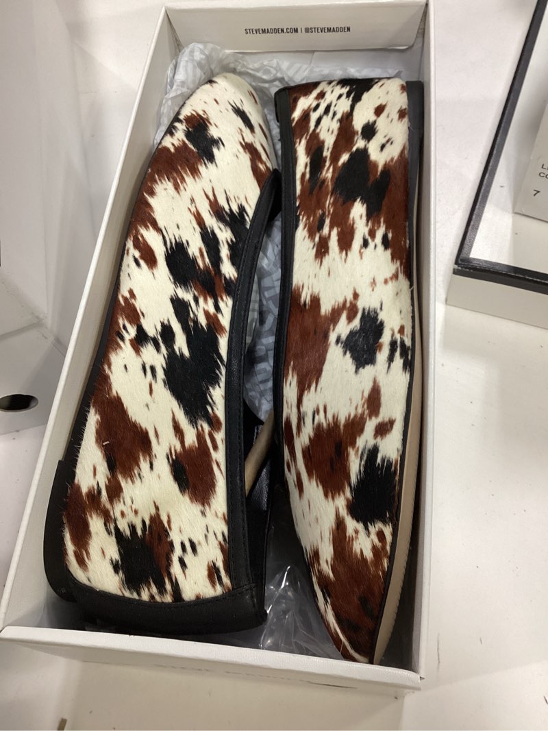 Condition photo showing Good Condition for Steve Madden Leni-C  Women's Cow Print Size 10 