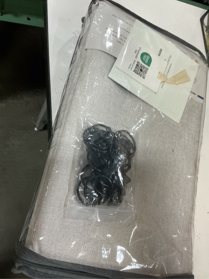 Condition photo showing New/Like New for inovaday 100% blackout curtains for bedroom, black out curtains 96 inch long, clip rings linen blackout drapes, thermal insulated room darkening for living room, 2 panels - beige,w50xl96 beige 50"w x 96"l (pack of 2)