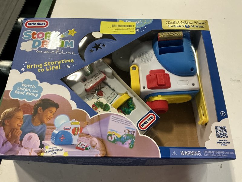 Condition photo showing Good Condition for little tikes story dream machine starter set, storytime, books, little golden book, audio play, the poky little puppy character, nightlight, toy gift for toddlers and kids girls boys ages 3+ multicolor
