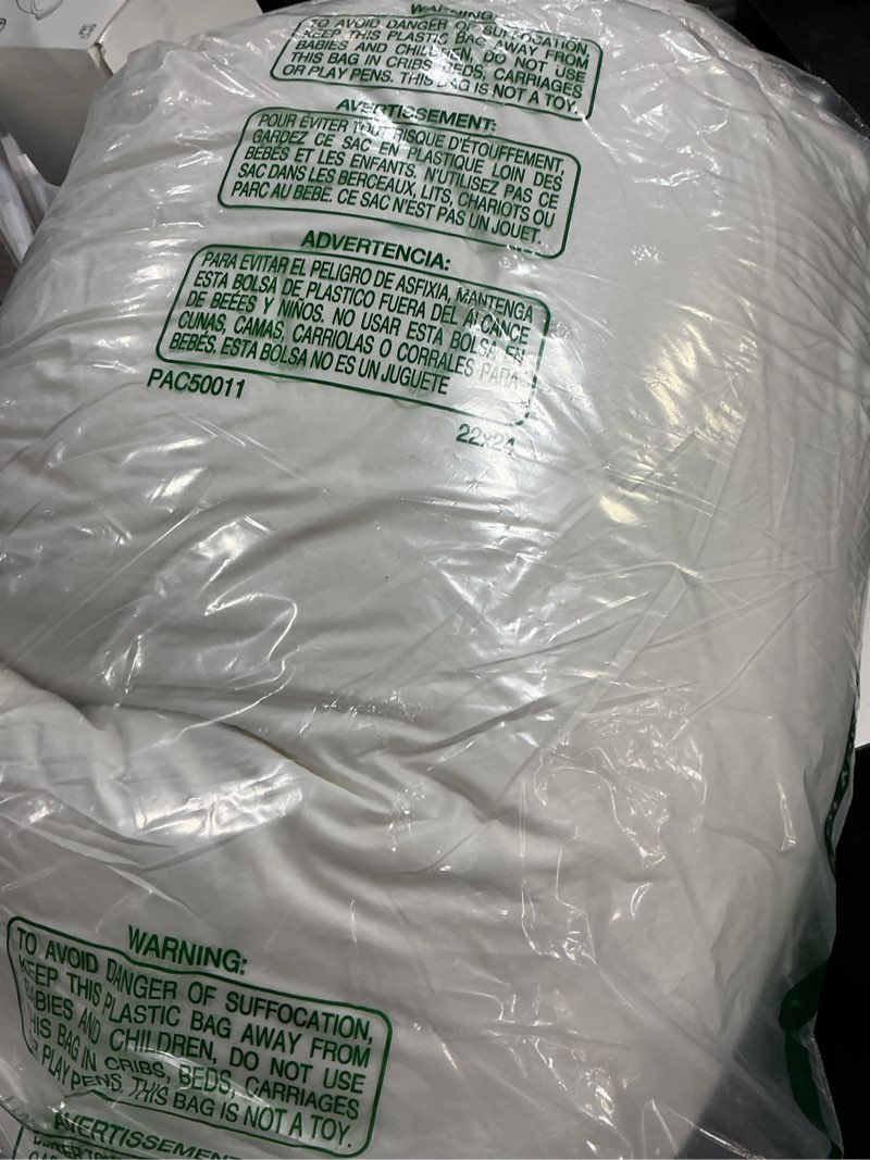 Condition photo showing As Is for OTOSTAR Pack of 2 Down and Feather Throw Pillow Inserts, 28 x 28 Soft Fluffy Square Pillow Inserts with 100% Cotton Cover Decorative Pillows for Sofa Couch Bed-White