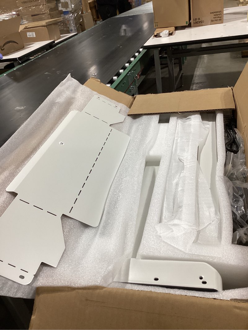 Condition photo showing Good Condition for Dual Motor Standing Desk Frame, Electric Adjustable Legs with Memory Presets, Stand Up Desk Frame Workstation, with Cable Management Tray, 2pcs Headphone Hook, for Home Office White Dual Motor