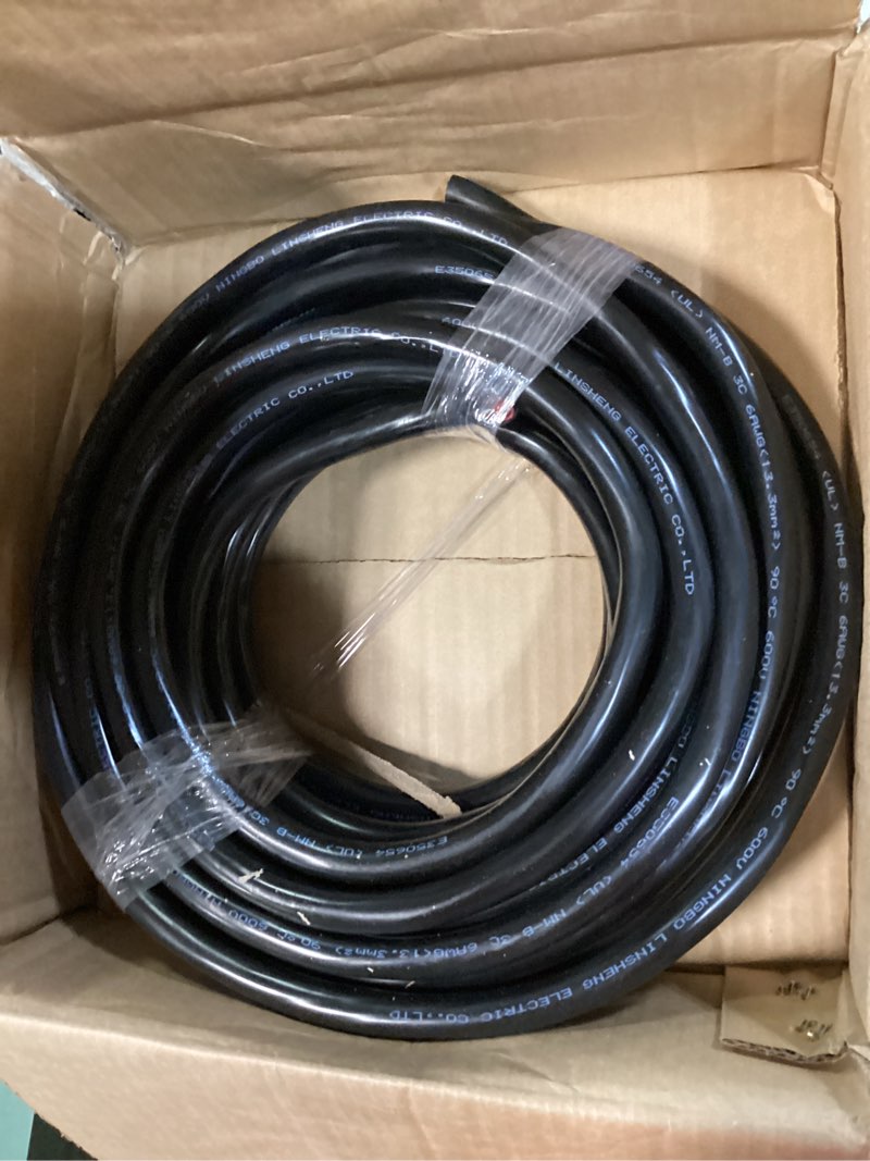 Condition photo showing Good Condition for 6/2 nm-b wire with ground,50ft,non-metallic sheathed cable, 6/2+10/1 awg,electrical wire for residential building,indoor wiring projects, lighting,hot tub, ev charger,not for outdoor use 50ft 6/2 awg black