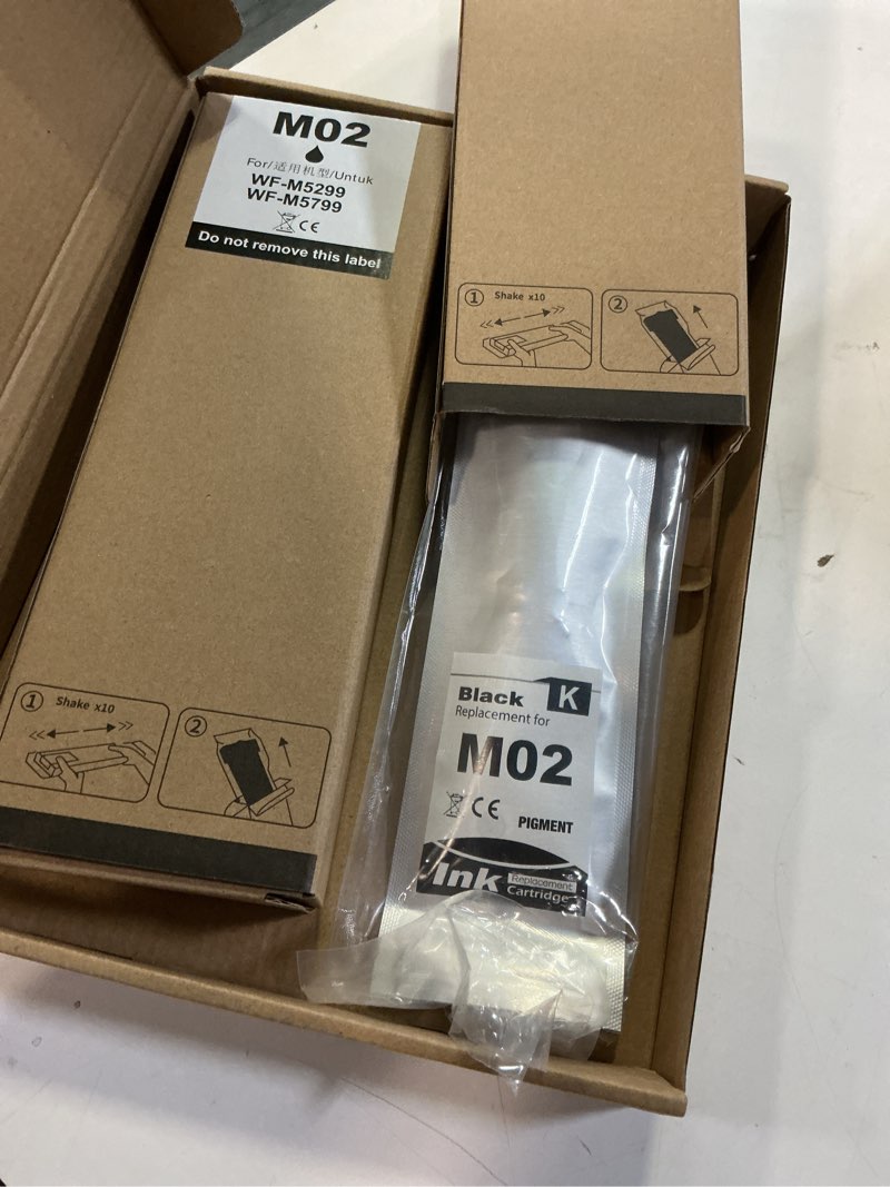 Condition photo showing Good Condition for remanufactured m02120 ink cartridge m02 black replacement for workforce pro wf-m5799 wf-m5299 standard capacity 100 ml(2 black)