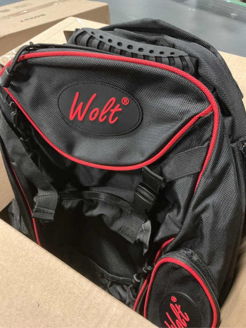 Condition photo showing Good Condition for SIMILAR WOLT Basketball Backpack Large Sports Bag with Separate Ball Holder & Shoes Compartment, Best for Basketball, Soccer,Gym Large Red