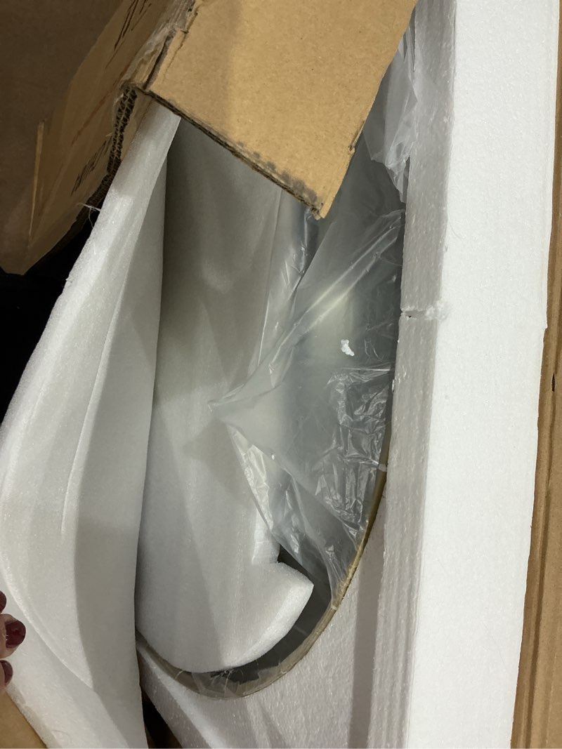 Condition photo showing Good Condition for 24x36 inch arched gold led mirror for bathroom, adjustable 3000k/4500k/6000k, wall mounted framed lighted bathroom vanity mirror with lights, anti-fog, dimmable, memory function arch gold 36"l x 24"w