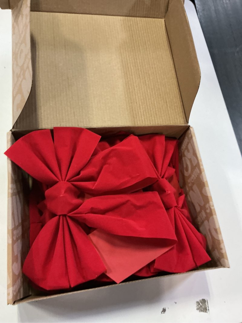 Condition photo showing Good Condition for JOYIN 12 Pack Christmas Red Velvet Bows, 13" Long by 9" Wide Decorative Christmas Bows for Wreath Garland Tree Decor, Indoor Outdoor Holiday Decorations Small