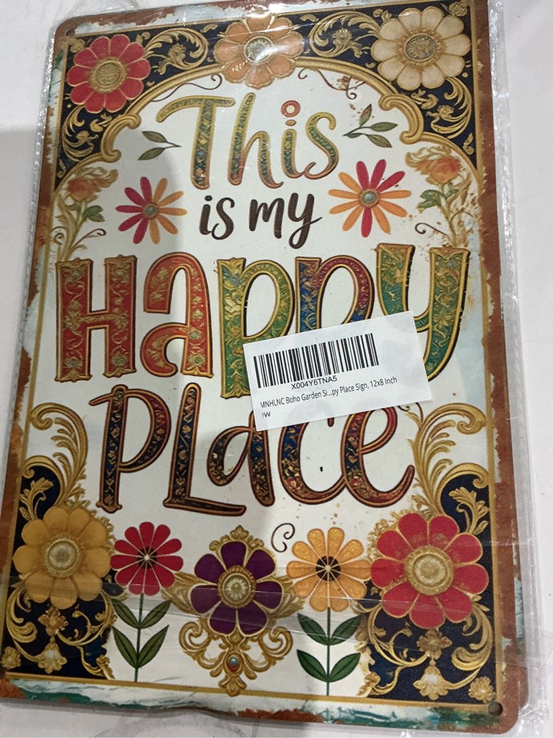 Condition photo showing Good Condition for mnhlnc boho garden si...py place sign, 12x8 inch