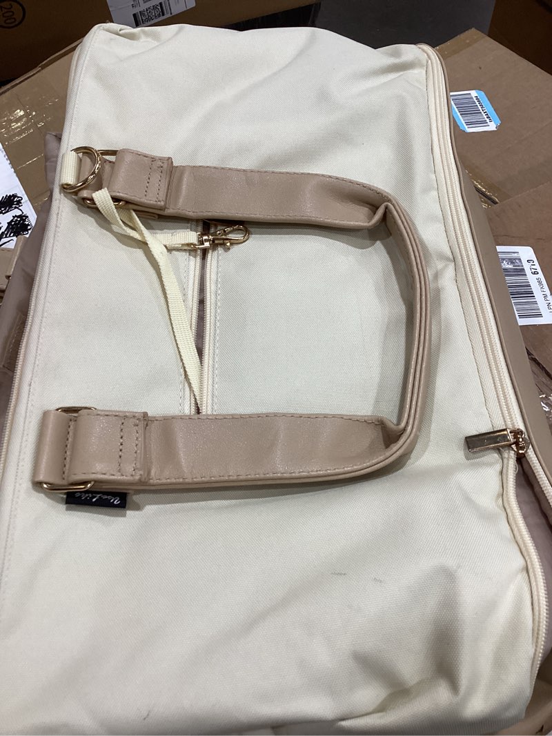 Condition photo showing As Is for etronik gym bag for women, personal item travel bag with shoes compartment, weekender overnight duffel bag with wet pocket & usb charging port, carry on bag for women, travel, gym, weekend (beige) beige medium