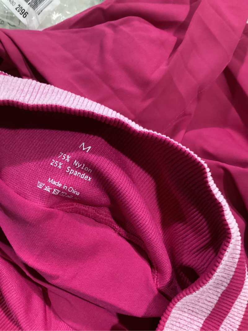 Condition photo showing Good Condition for attraco 2 piece tennis dresses for women high waisted pleated skirt sets seamless colorblock golf outfits 2 rose red medium
