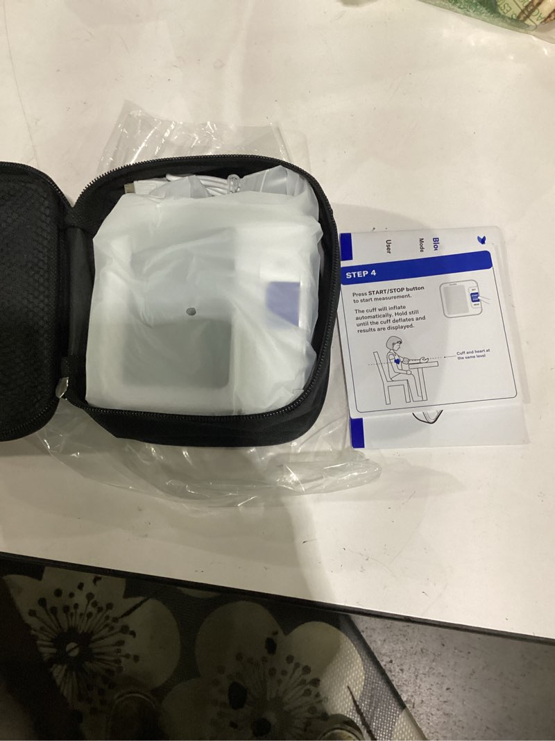 Condition photo showing New/Like New for alcedo blood pressure monitor for home use, automatic digital bp machine with large cuff for upper arm, lcd screen, 2x120 memory, talking function