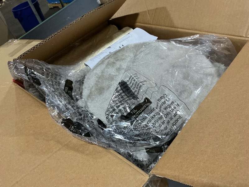 Condition photo showing New/Like New for feandrea cat tree, small cat tower for indoor cats, plush cat caves with perch, scratching posts, for small spaces, kittens, light gray upct005g01