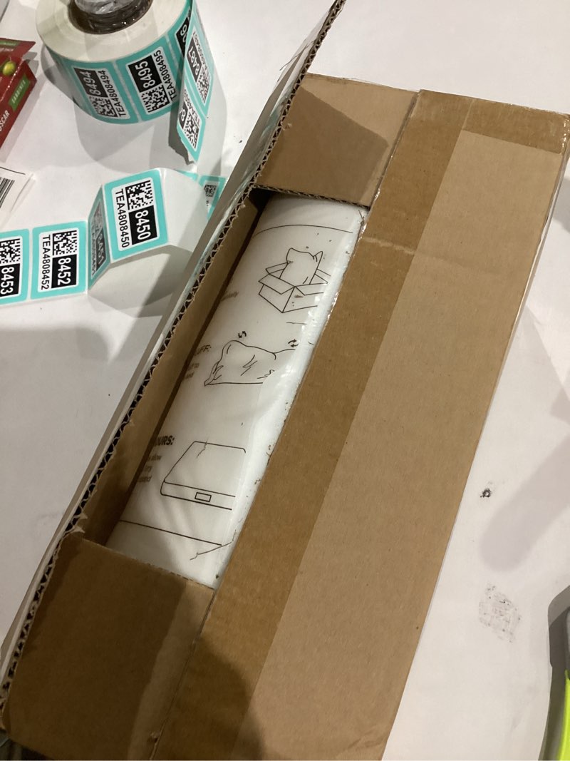 Condition photo showing New/Like New for Bedsure Dog Beds Large Sized Dog - Comfy Flat Pet Beds with Removable Washable Cover, Orthopedic Egg Crate Foam Puppy Mat, Suitable for Pet Up to 65 lbs 36"L x 27"W x 3"Th Dark Grey