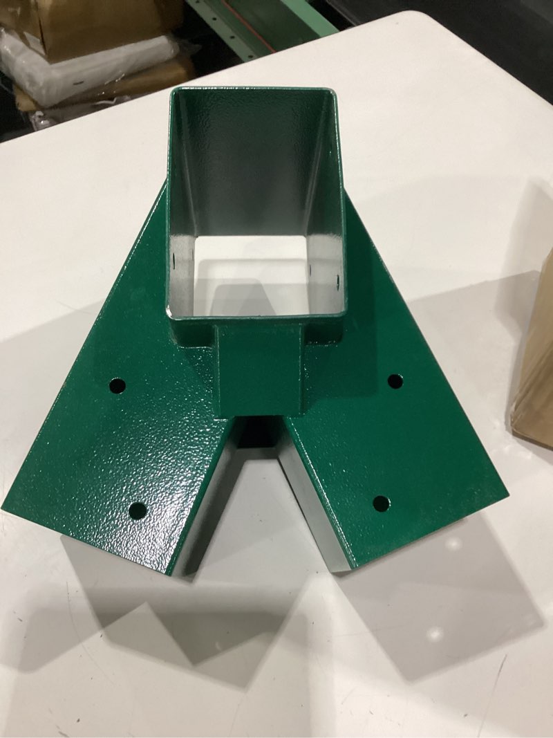 Condition photo showing New/Like New for benelabel a-frame middle swing set brackets, heavy duty steel swing set hardware with mounting hardware, diy swing set bracket swing set kit for 2 (4x4) legs & 1 (4x6) beam, green