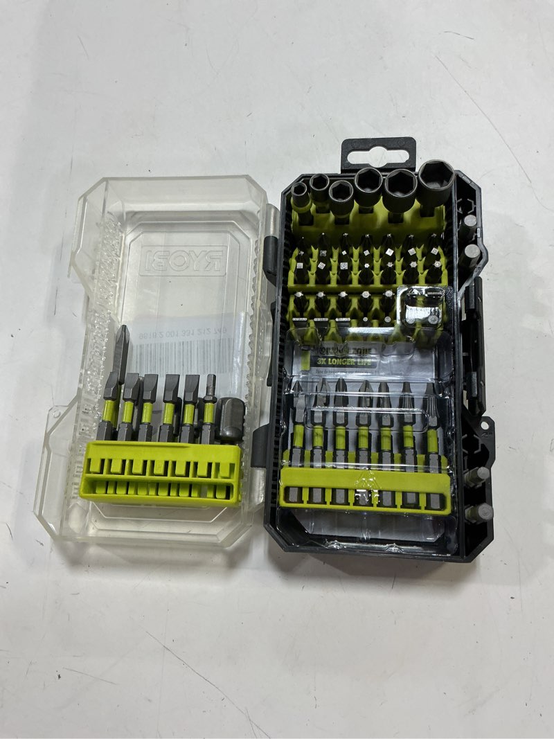 Condition photo showing As Is for ryobi impact rated driving set (70-piece)