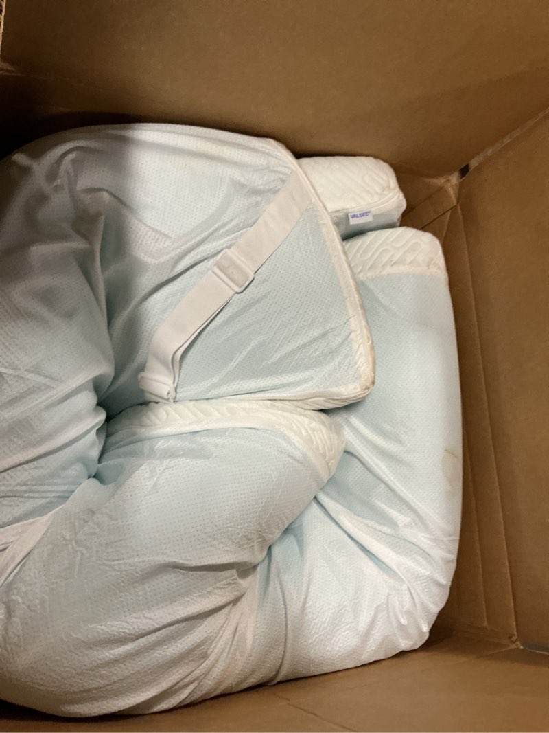 Condition photo showing As Is for Firm Mattress Topper King Size, 4 Inch Extra Firm High Density Memory Foam Bed Topper for Back Pain 