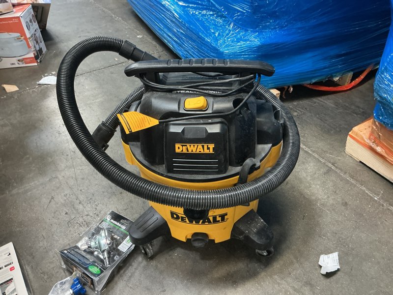 Condition photo showing As Is for dewalt stealthsonic quiet 12-gallon 5.5 hp corded wet/dry shop vacuum