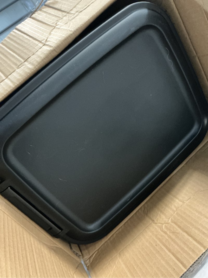 Condition photo showing As Is for amazon basics pet food storage container set, 30lbs and 10lbs with scoop, for dogs and cats 30lbs+10lbs 1