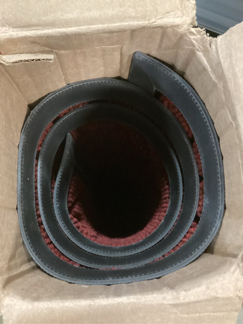 Condition photo showing Good Condition for yimobra large welcome mat 47x32, waterproof non-slip outdoor mats for front door outside entrance, low-profile entryway mat indoor for garage patio, wine red wine red 47x32 inch
