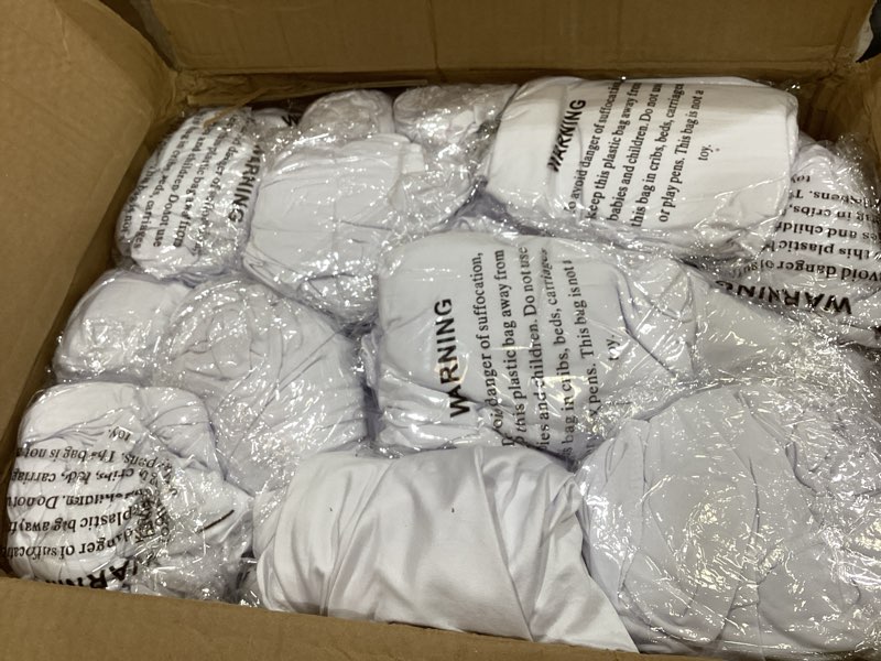Condition photo showing New/Like New for 100 pieces white chair covers - versatile stretch polyester spandex dining chair slipcovers for dining, party, wedding, banquet, and more white 100pcs