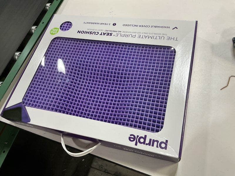 Condition photo showing New/Like New for Purple Ultimate Seat Cushion | Pressure Reducing Grid Designed for Ultimate Comfort | Designed for Gaming | Made in The USA