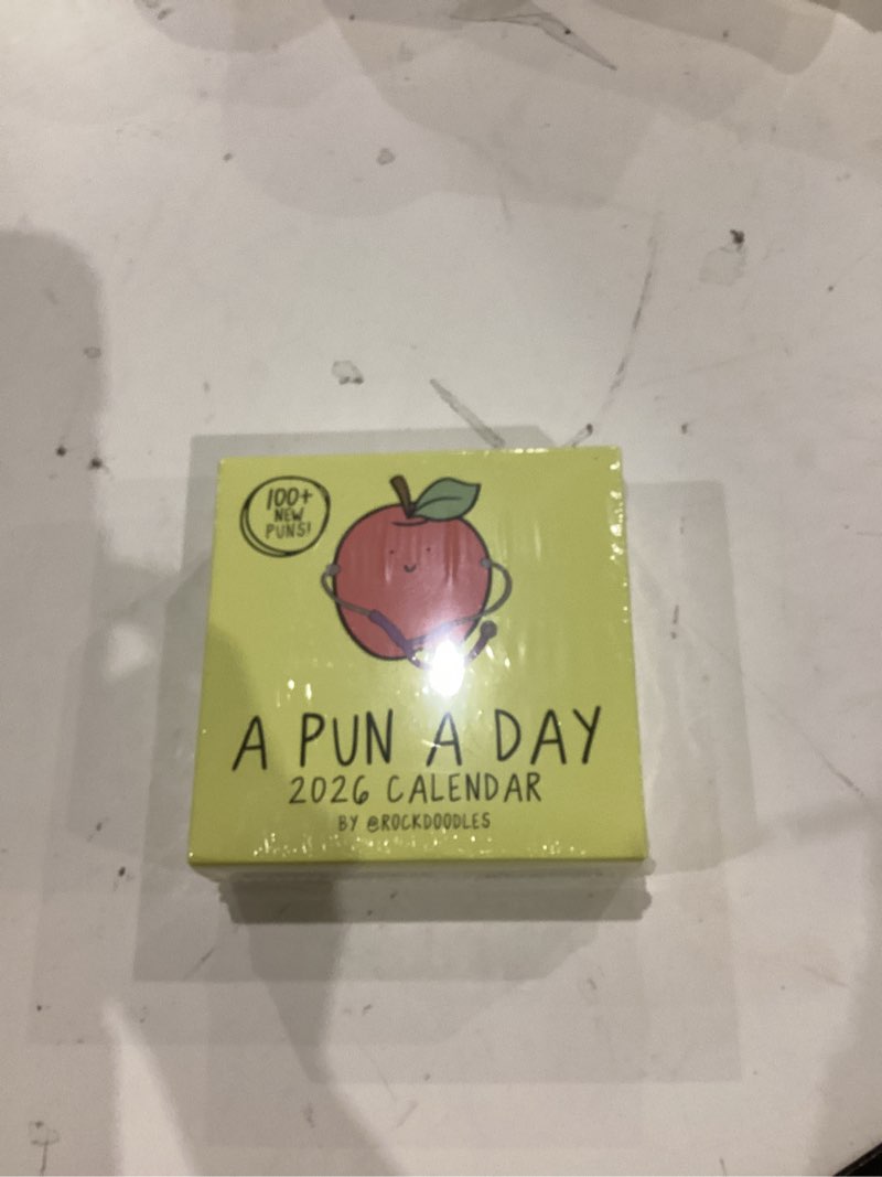 Condition photo showing New/Like New for Rockdoodles 2026 Punny Day-to-Day Calendar | Funny Daily Desktop Calendar Christmas Stocking Stuffer Gift for Home or Office, Daily Tear Off Pages With New Puns | A Pun A Day by Rockdoodles 2026 Calendar