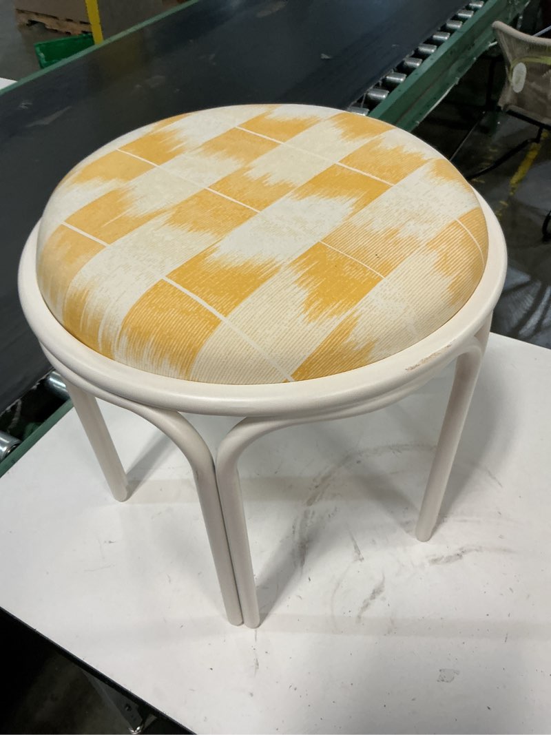 Condition photo showing Good Condition for metal round travel accent patio stool yellow - threshold™