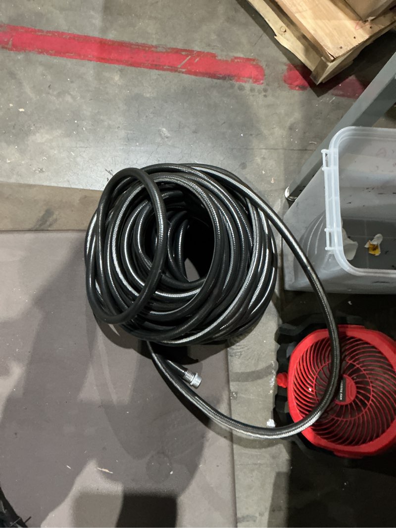 Condition photo showing As Is for neverkink teknor apex  heavy -duty kink free vinyl gray coiled hose