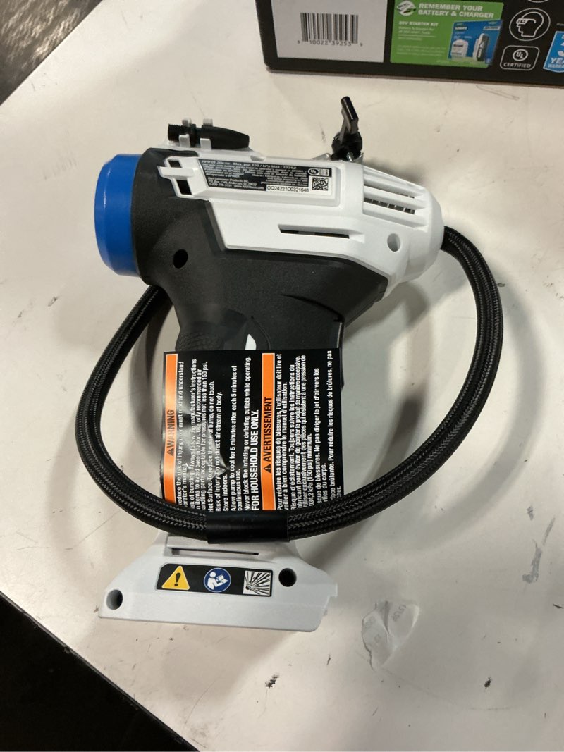Condition photo showing Good Condition for hart 20-volt cordless inflator with 20-inch hose (battery not included), new condition, maximum psi 150