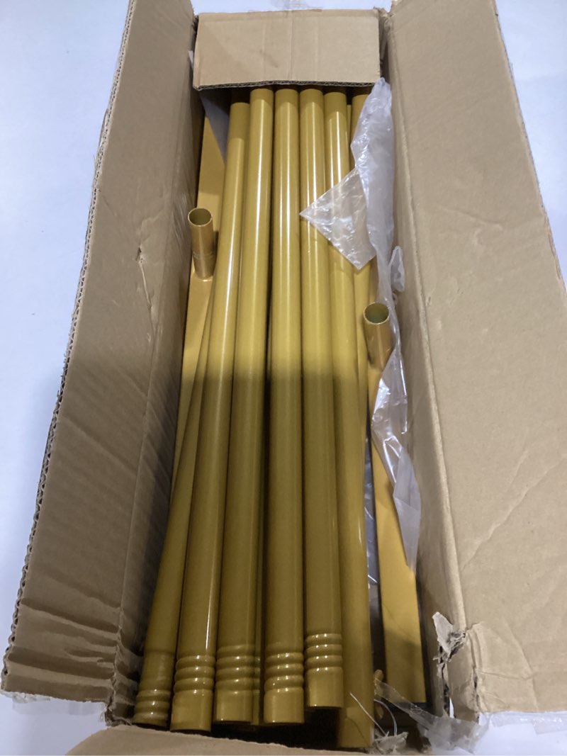 Condition photo showing As Is for 7.2 FT Arch Backdrop Stand, Metal Background Balloon Arch Stand, Baby Shower Backdrop Arch, Gold Arches for Party Decoration