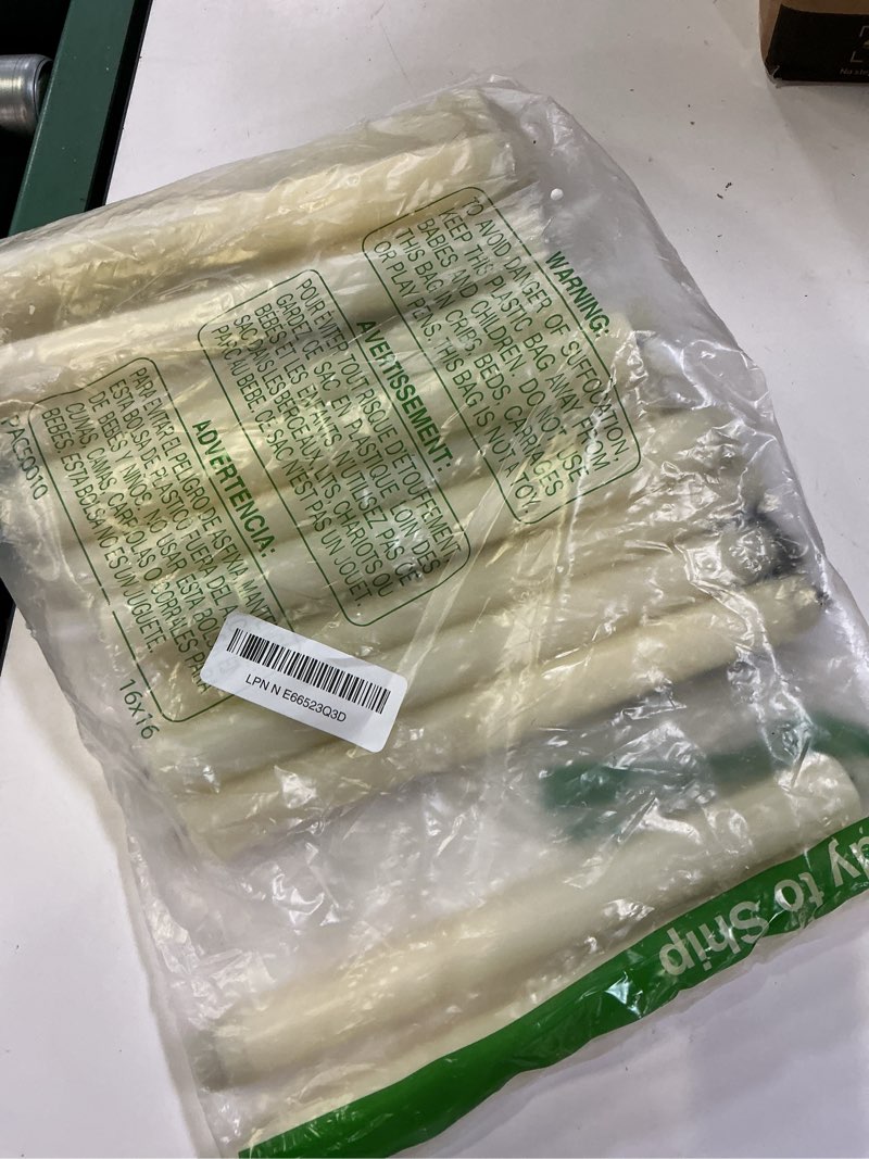 Condition photo showing As Is for homemory 24 pcs real wax flameless taper candles with remote timer and dimmer, battery operated candlesticks with flickering light, ivory window candles, 9.6 inches for wedding home decor a-ivory, 9.6 inches, 24 pcs